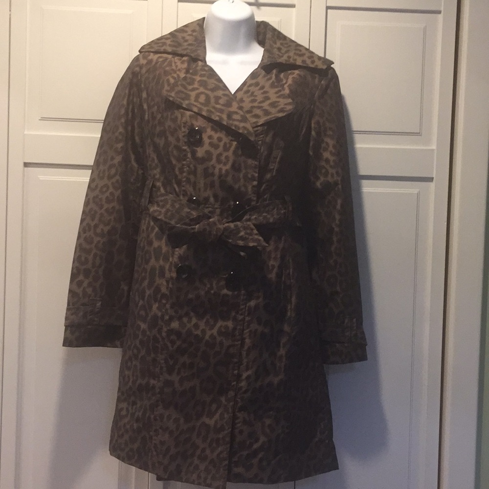London Fog Leopard Rain Coat